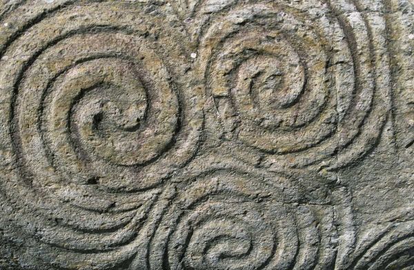 Ireland, Newgrange The elaborately carved stone